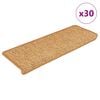 vidaXL Samolepic&iacute; rohože na schody Sisal-Look 30 ks 65x21x4cm sisal