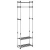 vidaXL 3patrov&yacute; stojan na oblečen&iacute; stř&iacute;brn&yacute; 59 x 29 x 192 cm hlin&iacute;k