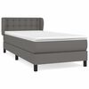 vidaXL Box spring postel s matrac&iacute; &scaron;ed&aacute; 80 x 200 cm uměl&aacute; kůže