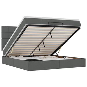 vidaXL Osmansk&yacute; r&aacute;m postele s matrac&iacute; tmavě &scaron;ed&aacute; 180x200cm textil