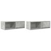 vidaXL TV skř&iacute;ňky 2 ks Betonov&aacute; &scaron;ed&aacute; 80x31x25,5 cm Dřevěn&aacute; konstrukce