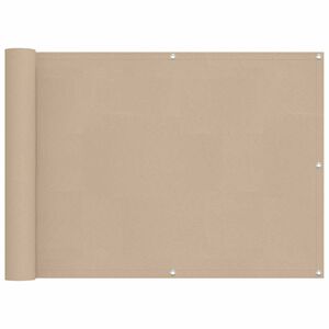vidaXL Balkonov&aacute; clona 75 x 200 cm Oxford l&aacute;tka Obd&eacute;ln&iacute;kov&yacute; B&eacute;žov&aacute;
