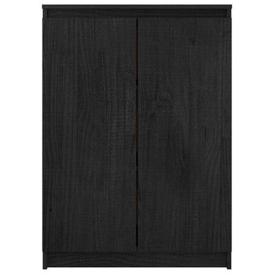 vidaXL Příborník černý 60 x 36 x 84 cm masivní borové dřevo