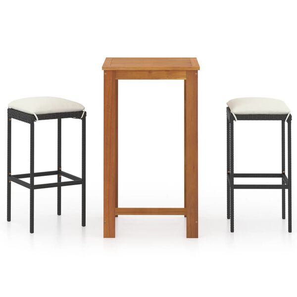 vidaXL 3d&iacute;ln&yacute; zahradn&iacute; barov&yacute; set s podu&scaron;kami čern&yacute;