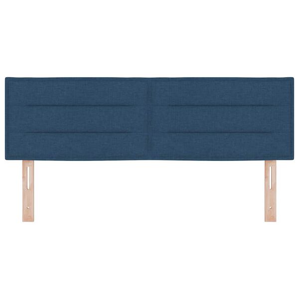 vidaXL Čelo postele s čelo Modr&aacute; 144 cm Uměl&aacute; kůže