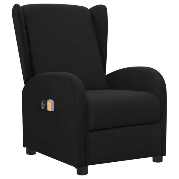 vidaXL Elektrické masážní křeslo černé textil