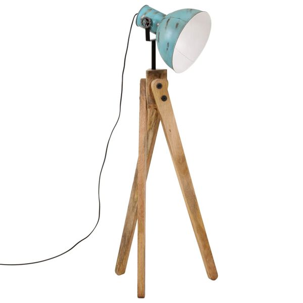 vidaXL Stojac&iacute; lampa 25 W modr&aacute; patina 45 x 45 x 120 cm E27