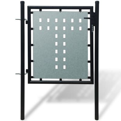 vidaXL Černá jednokřídlá plotová branka 100 x 150 cm