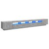 vidaXL TV skř&iacute;ňka s LED osvětlen&iacute;m betonově &scaron;ed&aacute; 300 x 35 x 40 cm