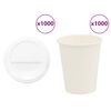 vidaXL Pap&iacute;rov&eacute; kel&iacute;mky na k&aacute;vu s v&iacute;čky 1000 pcs 8oz 200ml