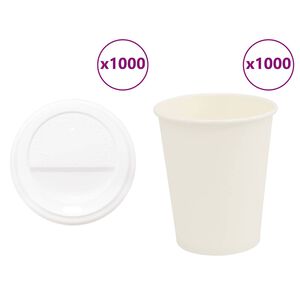 vidaXL Pap&iacute;rov&eacute; kel&iacute;mky na k&aacute;vu s v&iacute;čky 1000 pcs 8oz 200ml