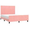 vidaXL R&aacute;m postele s čelem růžov&yacute; 140x200 cm samet