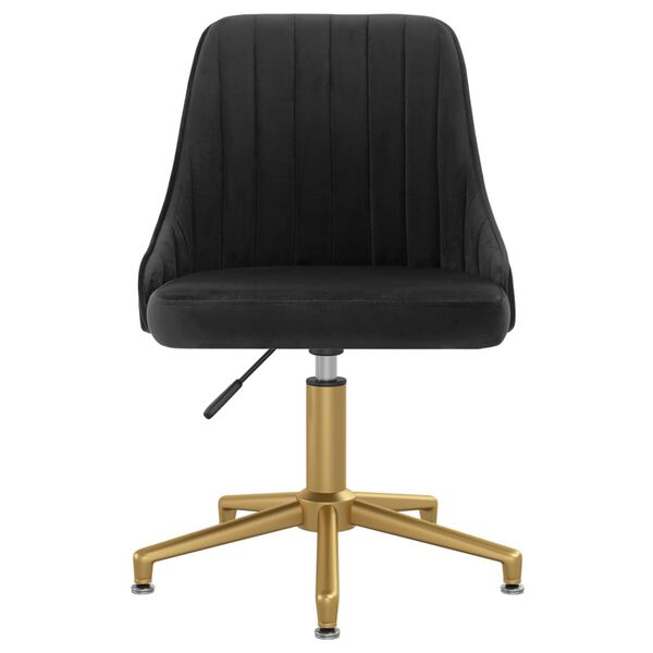 vidaXL Otočn&aacute; j&iacute;deln&iacute; židle čern&aacute; samet