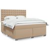 vidaXL Box spring postel s matrac&iacute; cappuccino 180 x 200 cm uměl&aacute; kůže