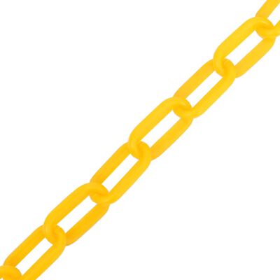 vidaXL Výstražný řetěz žlutý 30 m Ø 8 mm plast