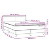 vidaXL Box spring postel s matrac&iacute; a LED čern&aacute; 140x210 cm samet