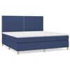 vidaXL Box spring postel s matrac&iacute; modr&aacute; 200x200 cm textil