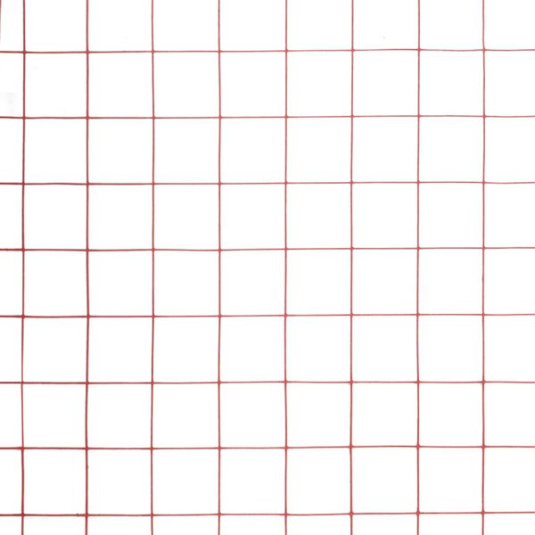 vidaXL Pletivo ke kurn&iacute;ku ocel PVC vrstva 25 x 0,5 m červen&eacute;