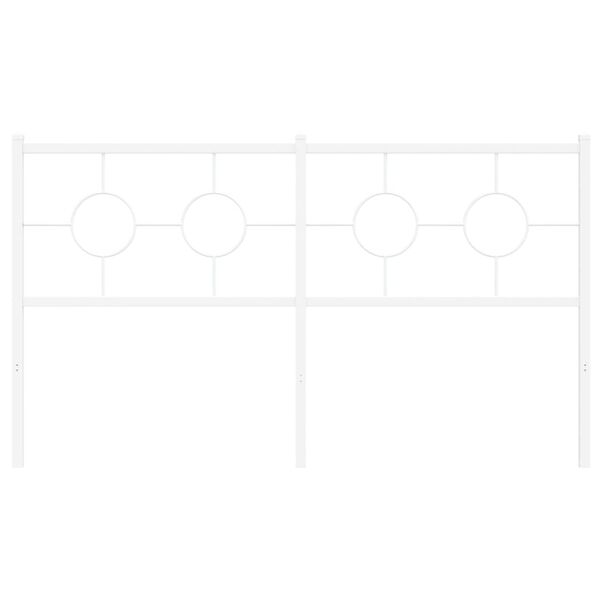 vidaXL Kovové čelo postele bílé 150 cm