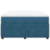 vidaXL Box spring postel s matrac&iacute; tmavě modr&aacute; 140x200 cm samet