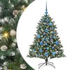 vidaXL Uměl&yacute; v&aacute;nočn&iacute; stromeček Zelen&aacute; 120 cm PVC, plast a ocel