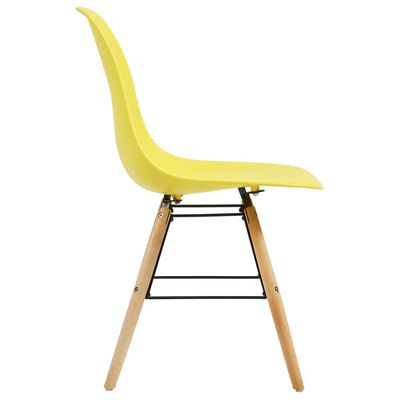 vidaXL Jídelní židle 6 ks žluté plast