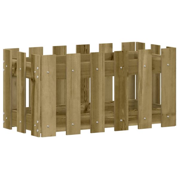 vidaXL Zahradn&iacute; truhl&iacute;k plotov&yacute; design 60x30x30 cm impregnovan&eacute; dřevo