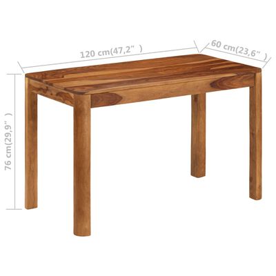 vidaXL Jídelní stůl z masivního sheeshamového dřeva 120 x 60 x 76 cm
