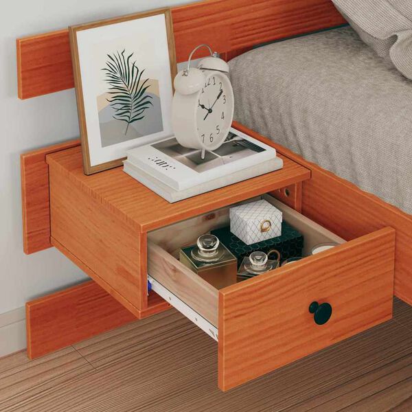 vidaXL R&aacute;m postele Voskově hněd&aacute; 90 x 190 cm Masivn&iacute; borov&eacute; dřevo