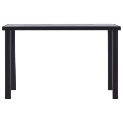 vidaXL Jídelní stůl černý a betonově šedý 120 x 60 x 75 cm MDF