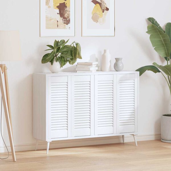 vidaXL Skř&iacute;ňov&eacute; dveře Louvred Design 4 ks B&iacute;l&aacute; 69x29,5 cm