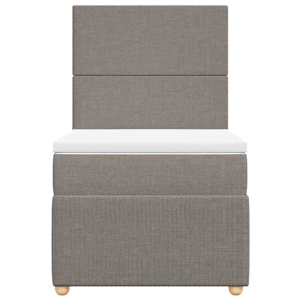 vidaXL Box spring postel s matrac&iacute; taupe 100 x 200 cm textil