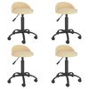 vidaXL Otočn&eacute; j&iacute;deln&iacute; židle 4 ks kr&eacute;mov&eacute; samet