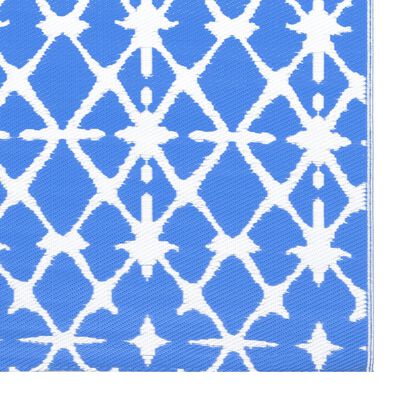 vidaXL Venkovní koberec modrý a bílý 120 x 180 cm PP