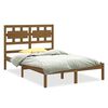 vidaXL R&aacute;m postele medově hněd&yacute; masivn&iacute; dřevo 150 x 200 cm King Size