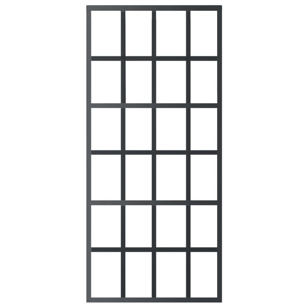 vidaXL Posuvn&eacute; dveře s kov&aacute;n&iacute;m ESG sklo a hlin&iacute;k 90 x 205 cm