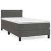 vidaXL Box spring postel s matrac&iacute; tmavě &scaron;ed&aacute; 90x200 cm samet