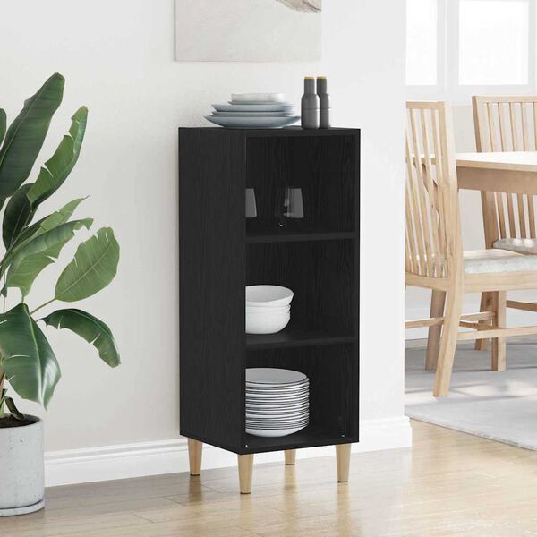 vidaXL Servírovací skříň Černý dub 34,5 x 32,5 x 90 cm