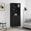 vidaXL Skříň highboard černá 69,5 x 34 x 180 cm kompozitní dřevo