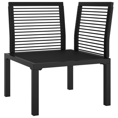 vidaXL Zahradní rohová židle s poduškami černá a šedá polyratan