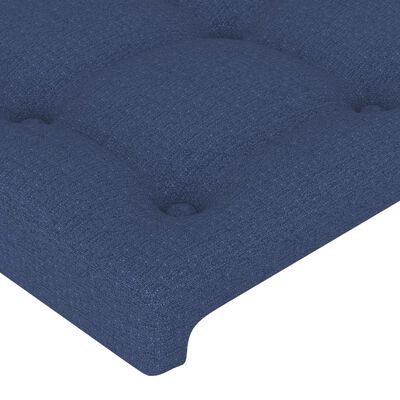 vidaXL Čelo postele typu ušák modré 203x23x78/88 cm textil