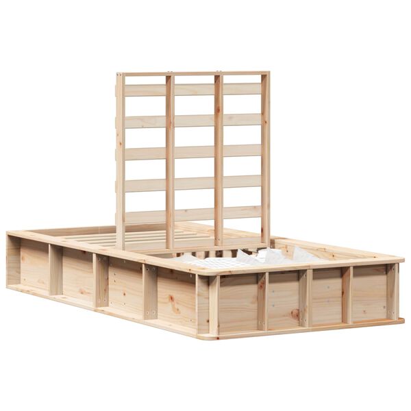 vidaXL R&aacute;m postele Hněd&aacute; 100 x 200 cm Masivn&iacute; borov&eacute; dřevo