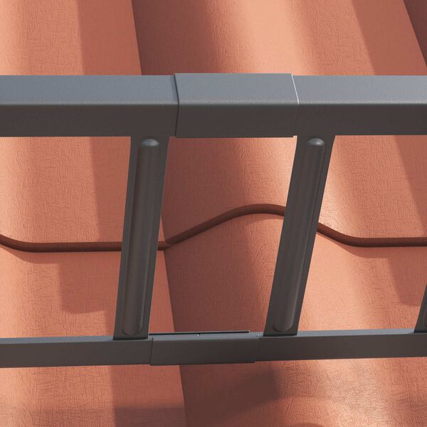 vidaXL Stře&scaron;n&iacute; z&aacute;chytn&iacute;k sněhu Antracit 1200 x 2,5 x 20 cm Ocel