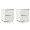 vidaXL Nočn&iacute; skř&iacute;ňka 2 pcs B&iacute;l&aacute; 39 x 34,5 x 50 cm Kompozitn&iacute; dřevo