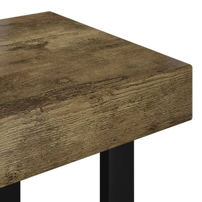 vidaXL Konferenční stolek tmavě hnědý a černý 90x45x40 cm MDF a železo