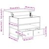 vidaXL Konferenčn&iacute; stolek hněd&yacute; dub 70 x 50 x 50 cm kompozit a kov