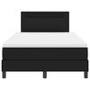 vidaXL Postel s boxspringem s matrac&iacute; Čern&aacute; 120 x 190 cm Uměl&aacute; kůže