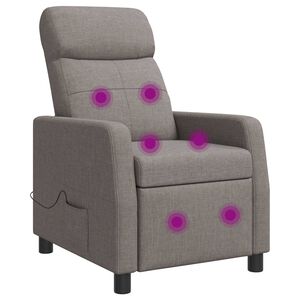 vidaXL Mas&aacute;žn&iacute; polohovac&iacute; křeslo Taupe Textil
