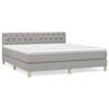 vidaXL Box spring postel s matrac&iacute; světle &scaron;ed&aacute; 160 x 200 cm textil
