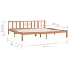 vidaXL Rám postele medově hnědý masivní dřevo 180 x 200 cm Super King